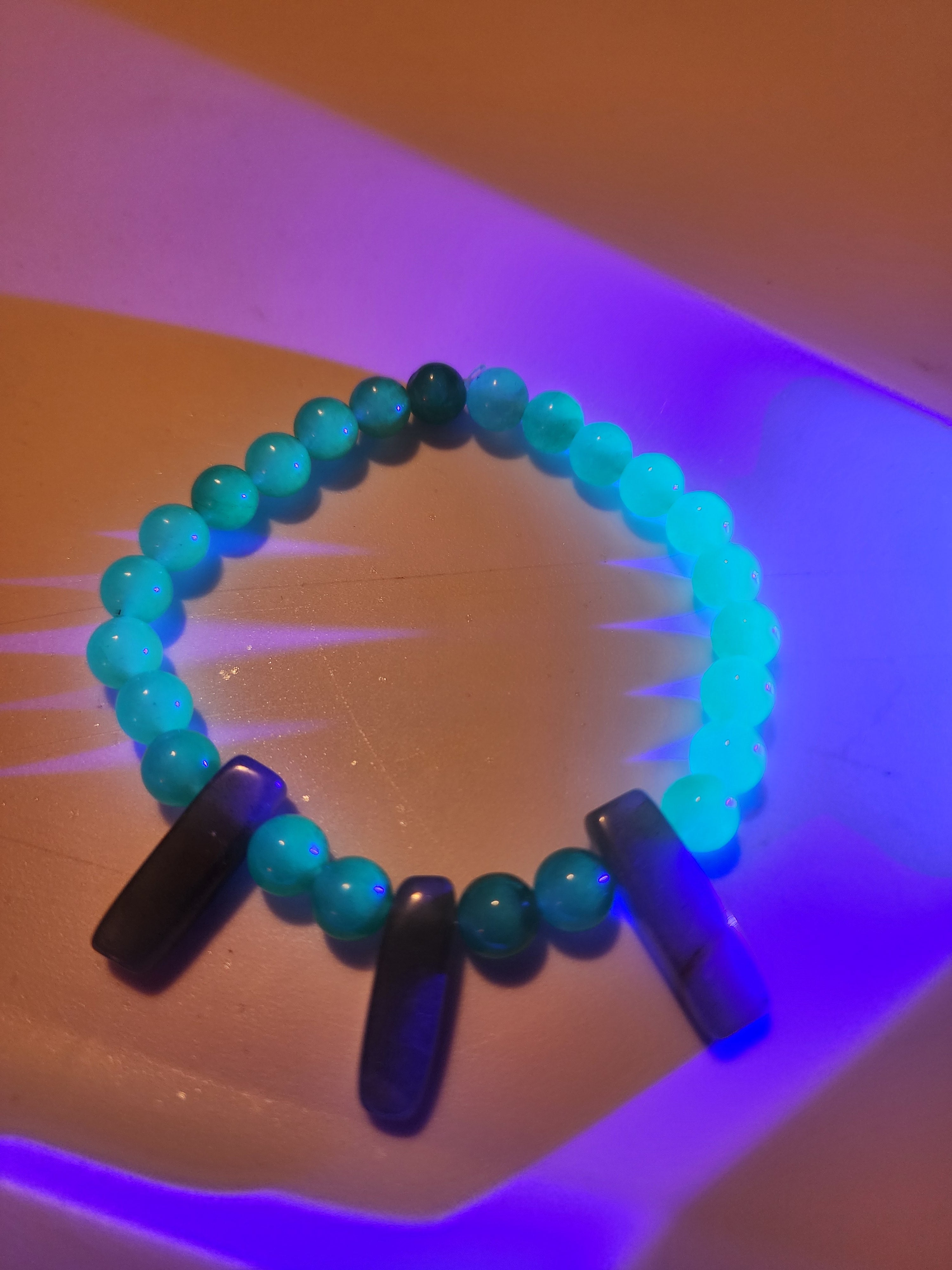 Green Aventurine Fluorescent stone bracelet