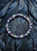 Rainbow Fluorite tiny chip bracelet
