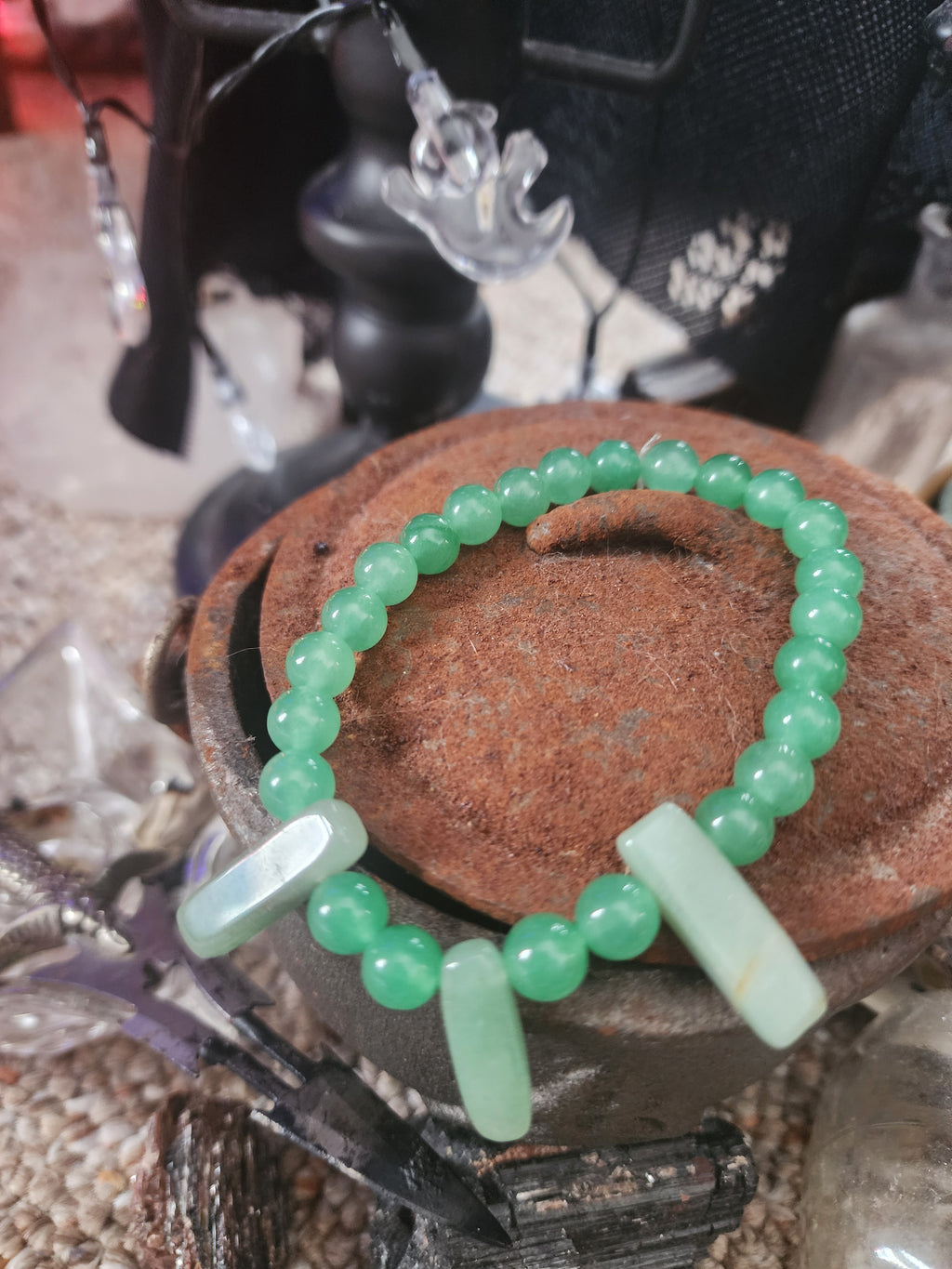 Green Aventurine Fluorescent stone bracelet