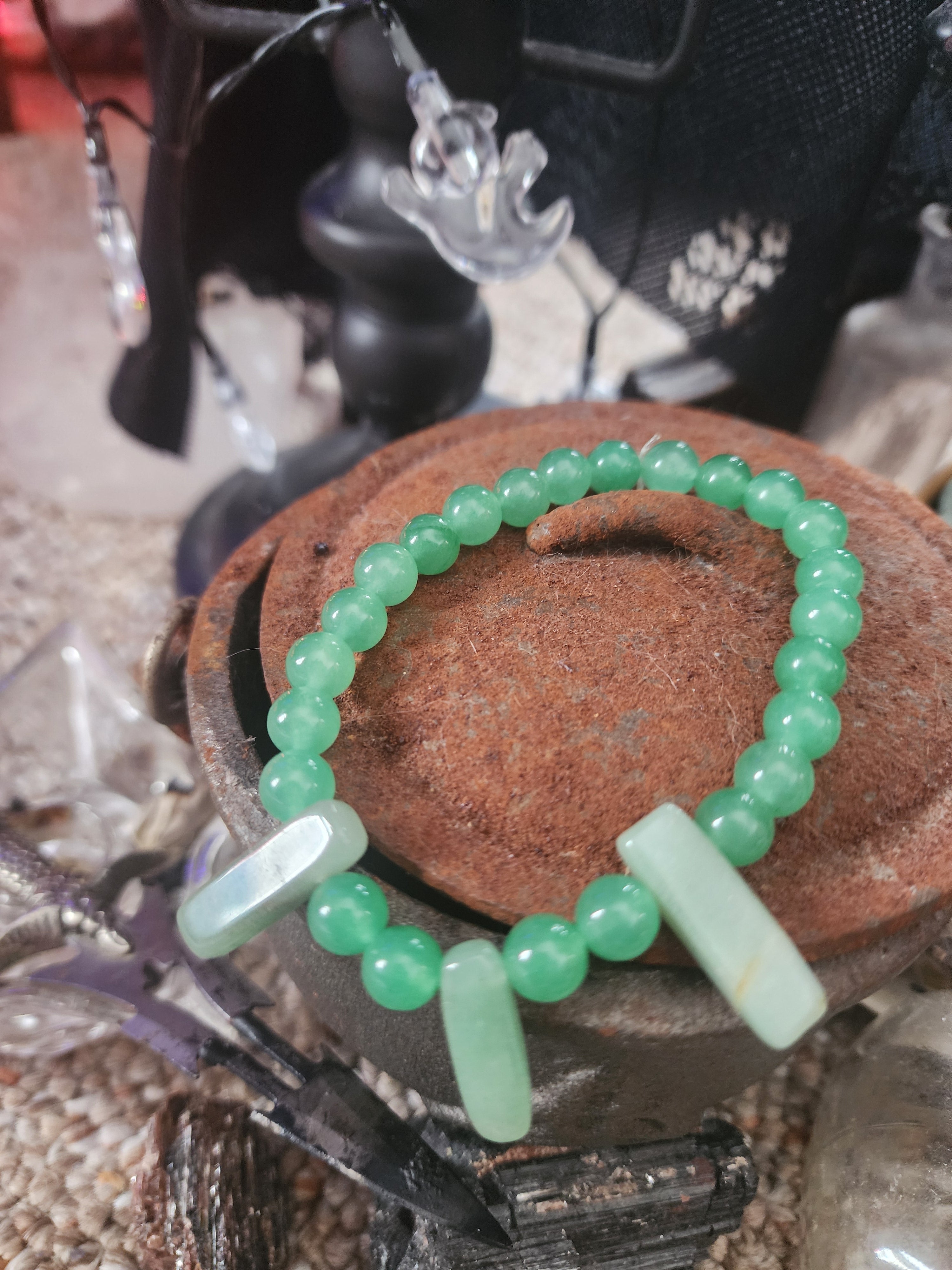 Green Aventurine Fluorescent stone bracelet