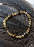 Citrine and Dragon scale agate crystal stone bracelet